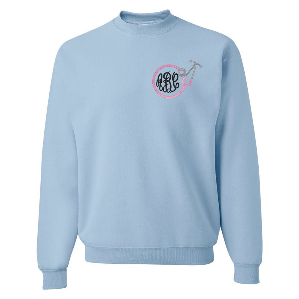 Monogrammed Stethoscope Crewneck Sweatshirt - United Monograms