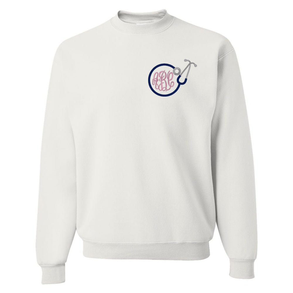 Monogrammed Stethoscope Crewneck Sweatshirt - United Monograms