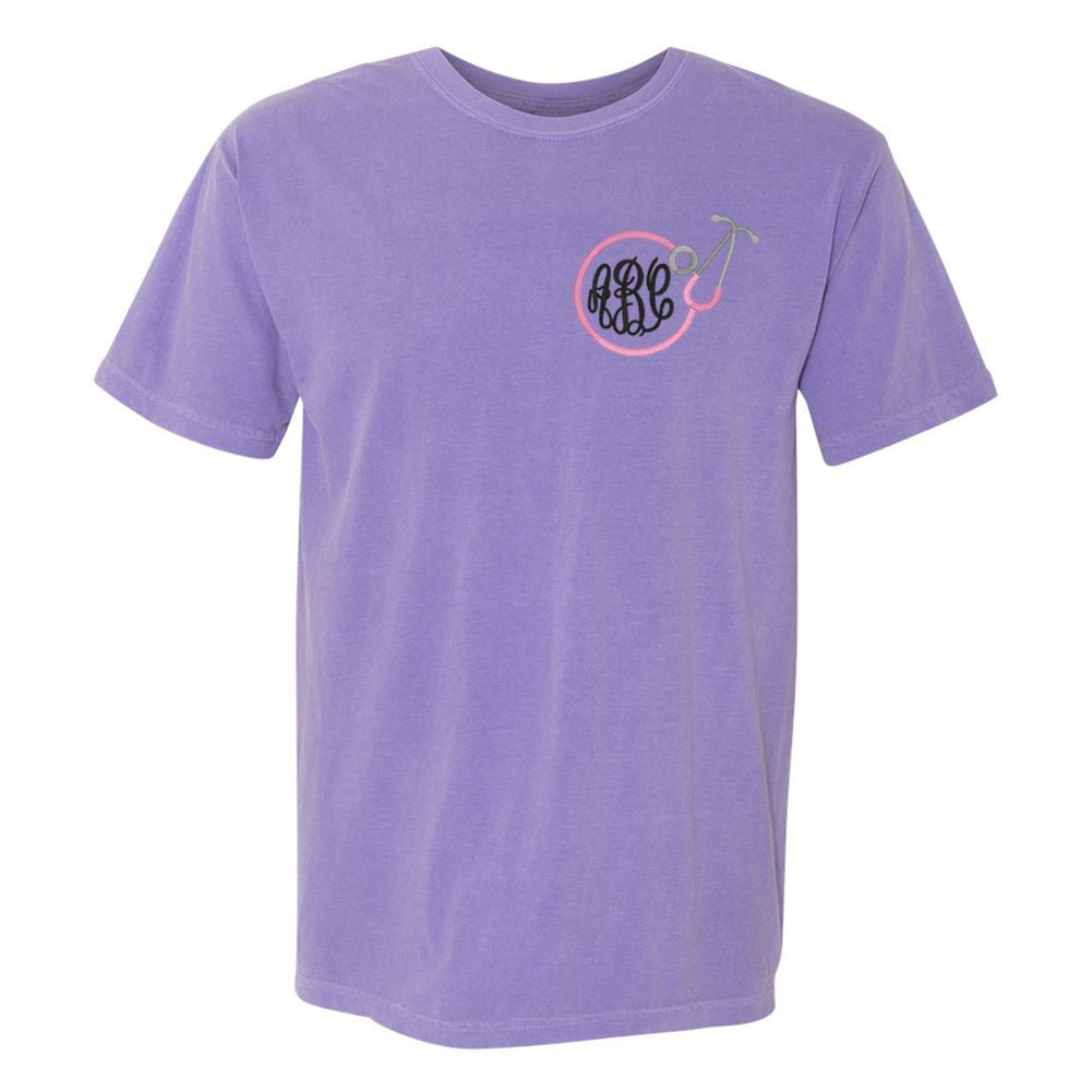 Monogrammed Stethoscope T-Shirt - United Monograms