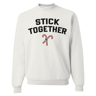 Monogrammed 'Stick Together' Candy Canes Sweatshirt - United Monograms