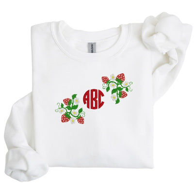 Monogrammed 'Strawberry Fields' Crewneck Sweatshirt - United Monograms