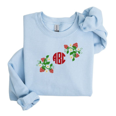 Monogrammed 'Strawberry Fields' Crewneck Sweatshirt - United Monograms