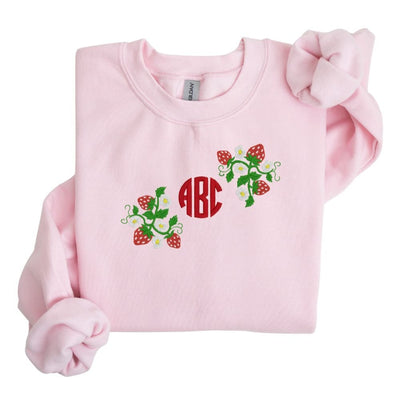 Monogrammed 'Strawberry Fields' Crewneck Sweatshirt - United Monograms