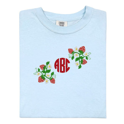 Monogrammed 'Strawberry Fields' T-Shirt - United Monograms