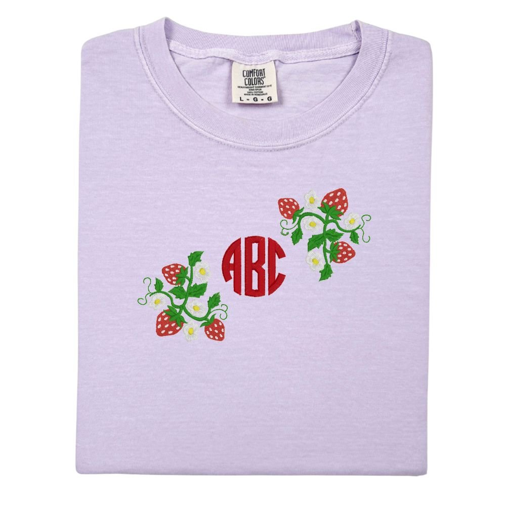 Monogrammed 'Strawberry Fields' T-Shirt - United Monograms