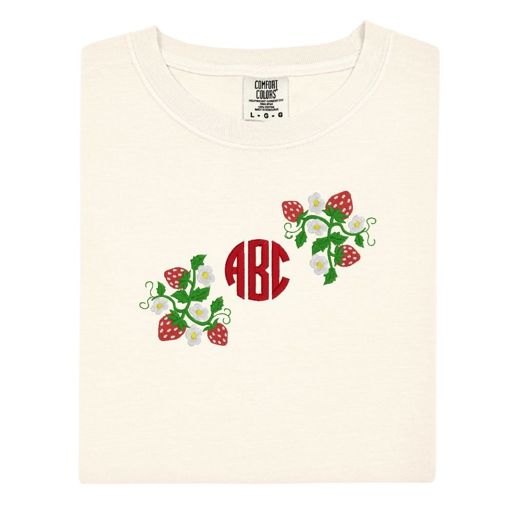 Monogrammed 'Strawberry Fields' T-Shirt - United Monograms