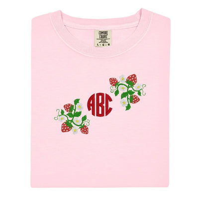 Monogrammed 'Strawberry Fields' T-Shirt - United Monograms