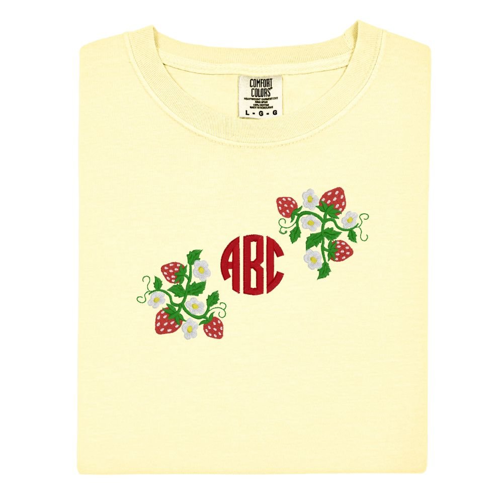 Monogrammed 'Strawberry Fields' T-Shirt - United Monograms