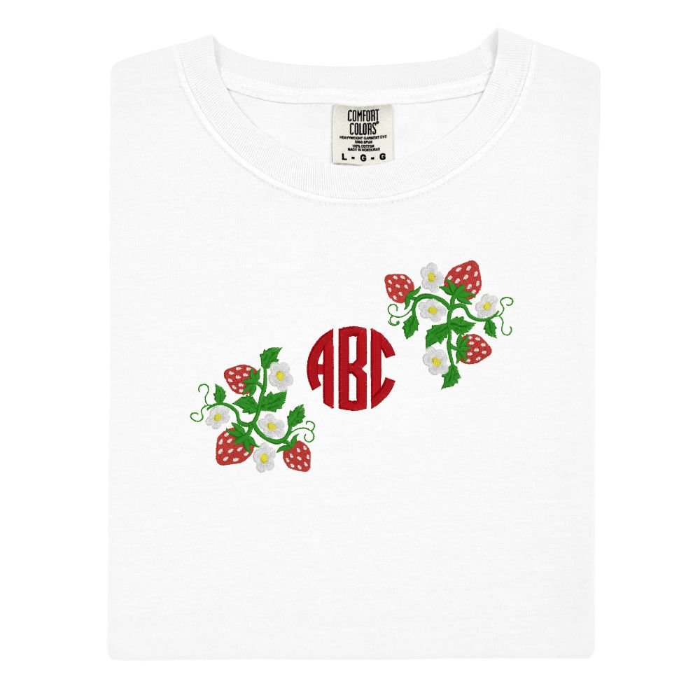 Monogrammed 'Strawberry Fields' T-Shirt - United Monograms