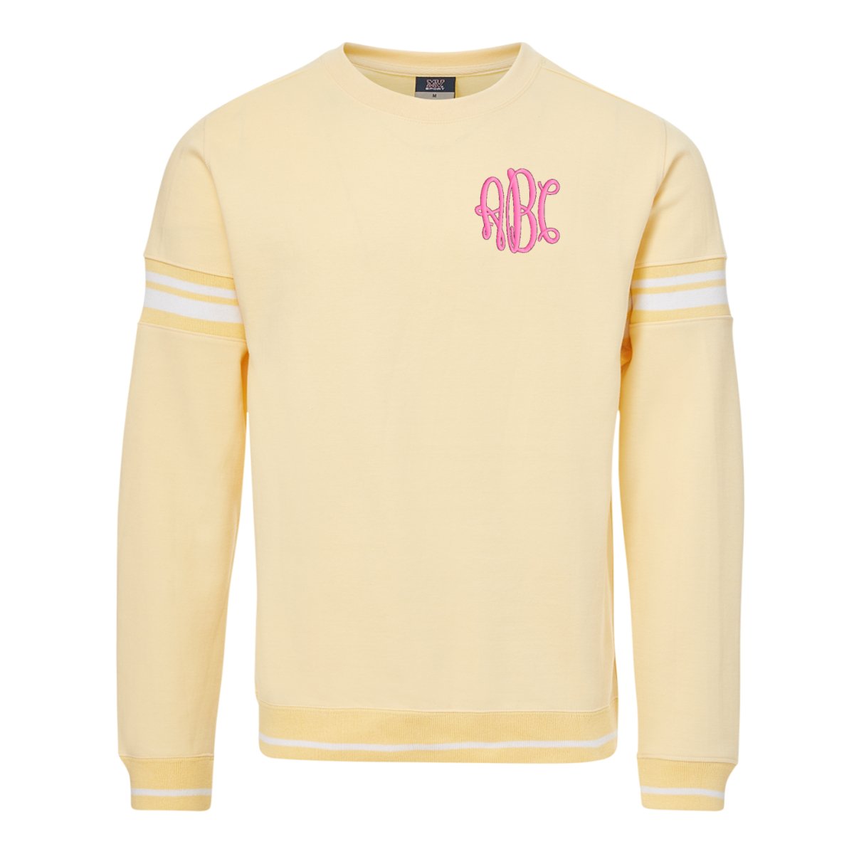 Monogrammed Stripe Crewneck Sweatshirt - United Monograms