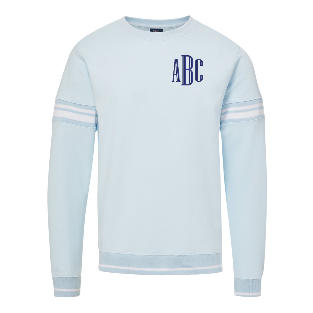 Monogrammed Stripe Crewneck Sweatshirt - United Monograms