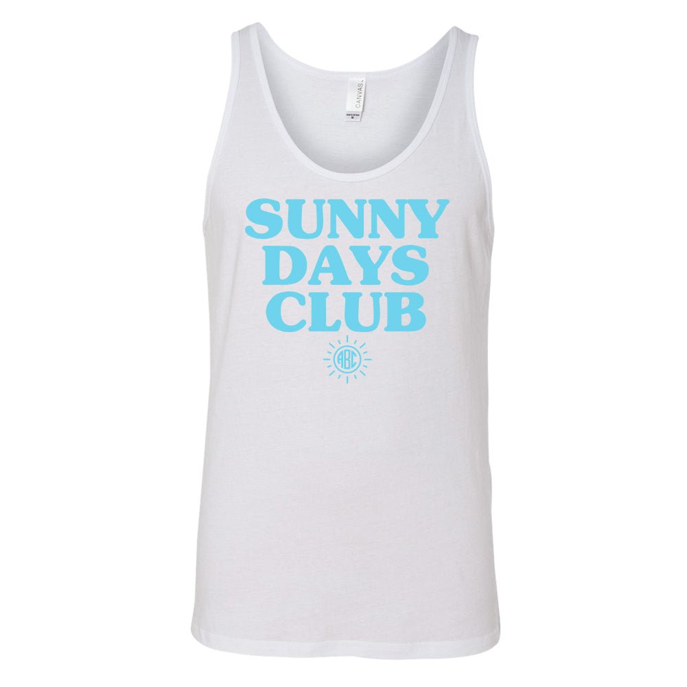 Monogrammed 'Sunny Days Club' Premium Tank Top - United Monograms