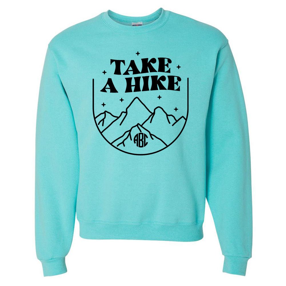 Monogrammed 'Take A Hike' Neon Crewneck Sweatshirt - United Monograms