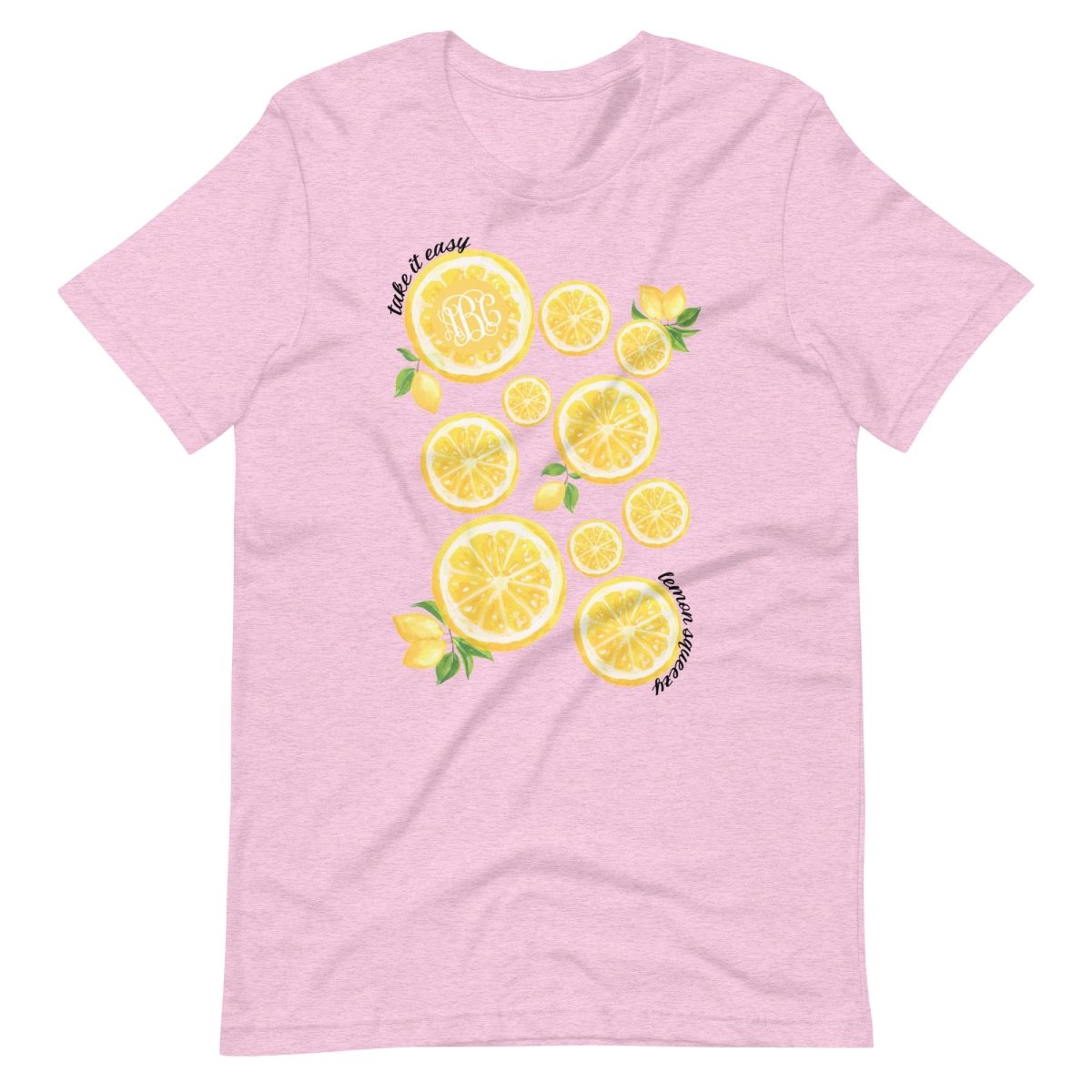 Monogrammed 'Take It Easy Lemon Squeezy' Premium T-Shirt - United Monograms