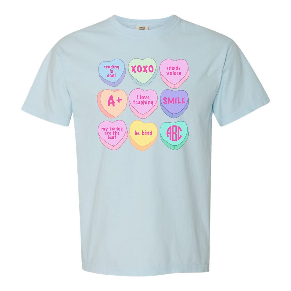 Monogrammed 'Teacher Candy Hearts' T-Shirt - United Monograms