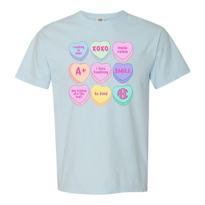 Monogrammed 'Teacher Candy Hearts' T-Shirt - United Monograms