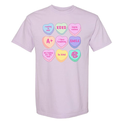 Monogrammed 'Teacher Candy Hearts' T-Shirt - United Monograms