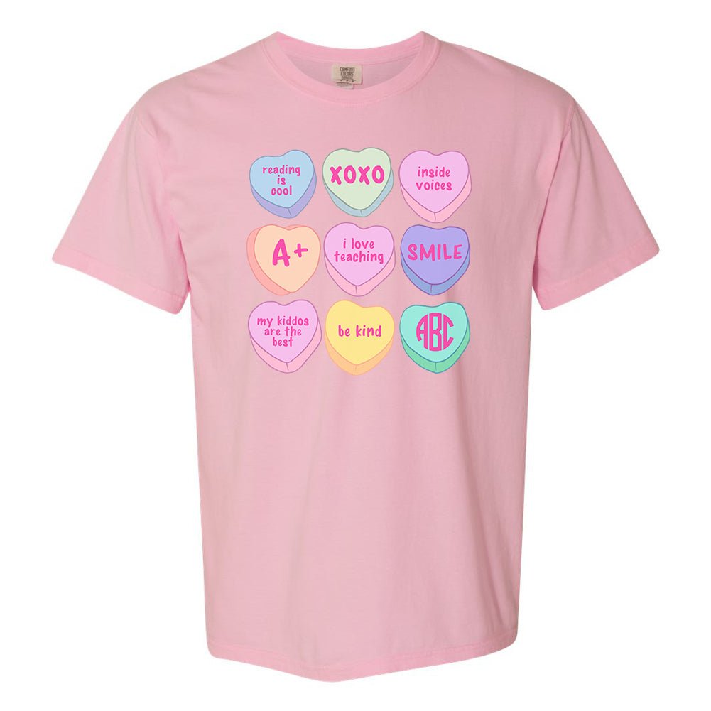 Monogrammed 'Teacher Candy Hearts' T-Shirt - United Monograms