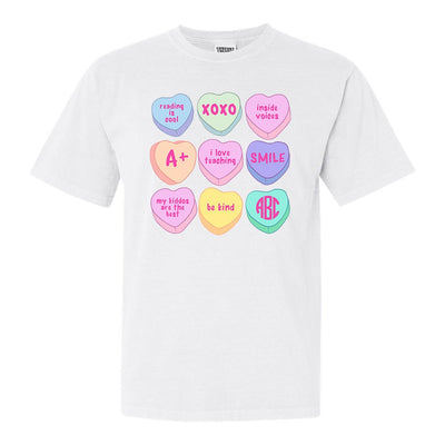 Monogrammed 'Teacher Candy Hearts' T-Shirt - United Monograms