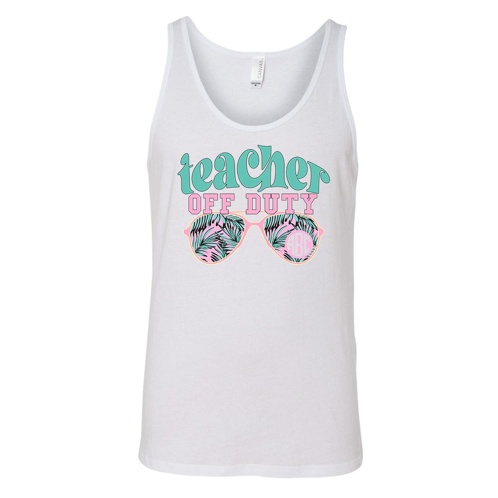 Monogrammed 'Teacher Off Duty' Premium Tank Top - United Monograms