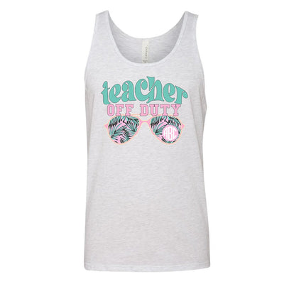 Monogrammed 'Teacher Off Duty' Premium Tank Top - United Monograms