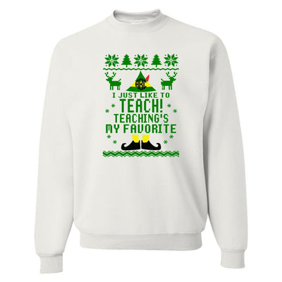 Monogrammed 'Teaching's My Favorite' Crewneck Sweatshirt - United Monograms