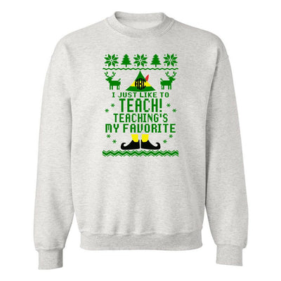 Monogrammed 'Teaching's My Favorite' Crewneck Sweatshirt - United Monograms