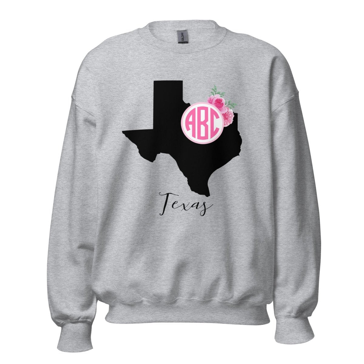 Monogrammed 'Texas State Pride' Crewneck Sweatshirt - United Monograms