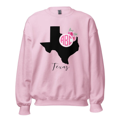 Monogrammed 'Texas State Pride' Crewneck Sweatshirt - United Monograms