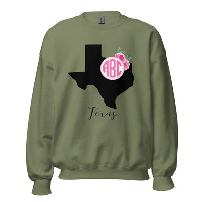 Monogrammed 'Texas State Pride' Crewneck Sweatshirt - United Monograms