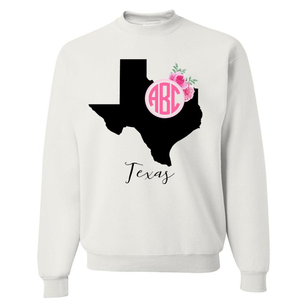 Monogrammed 'Texas State Pride' Crewneck Sweatshirt - United Monograms