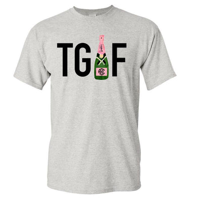 Monogrammed 'TGIF' Basic T - Shirt - United Monograms