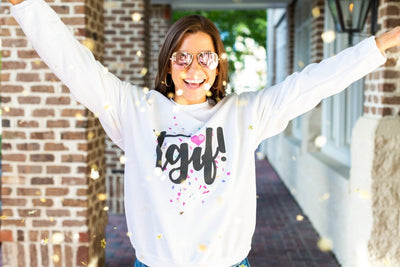 Monogrammed 'TGIF Confetti' Crewneck Sweatshirt - United Monograms