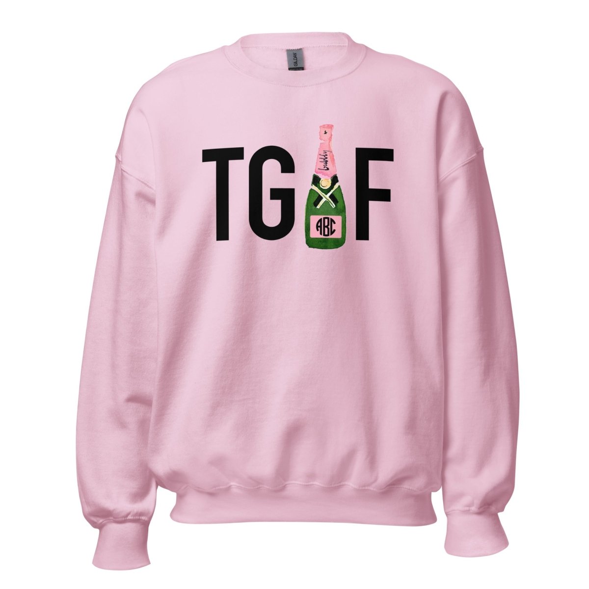 Monogrammed 'TGIF' Crewneck Sweatshirt - United Monograms