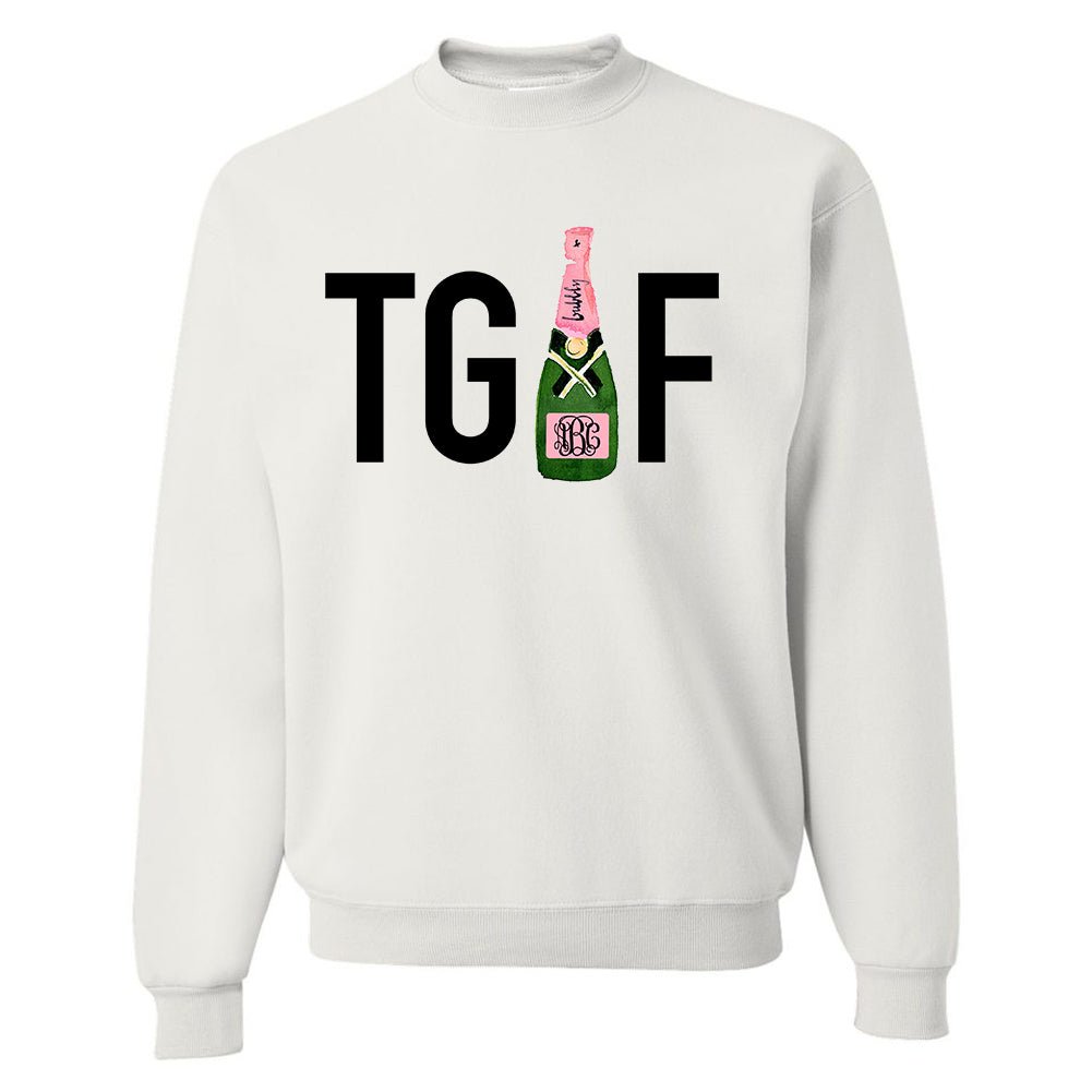 Monogrammed 'TGIF' Crewneck Sweatshirt - United Monograms