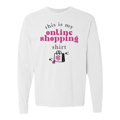 Monogrammed 'This Is My Online Shopping Shirt' Long Sleeve T-Shirt - United Monograms