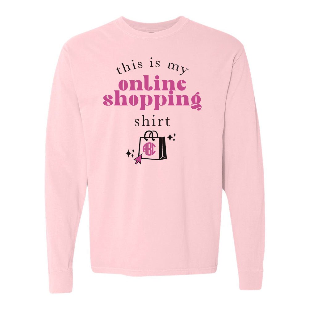 Monogrammed 'This Is My Online Shopping Shirt' Long Sleeve T-Shirt - United Monograms