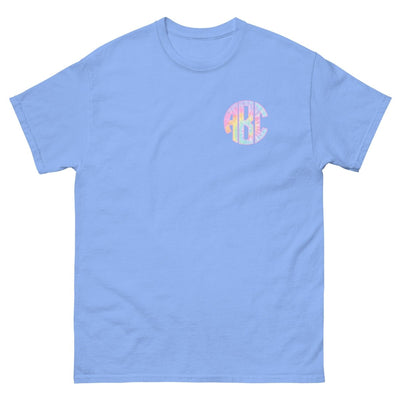 Monogrammed 'Tie Dye' Big Print Basic T-Shirt - United Monograms