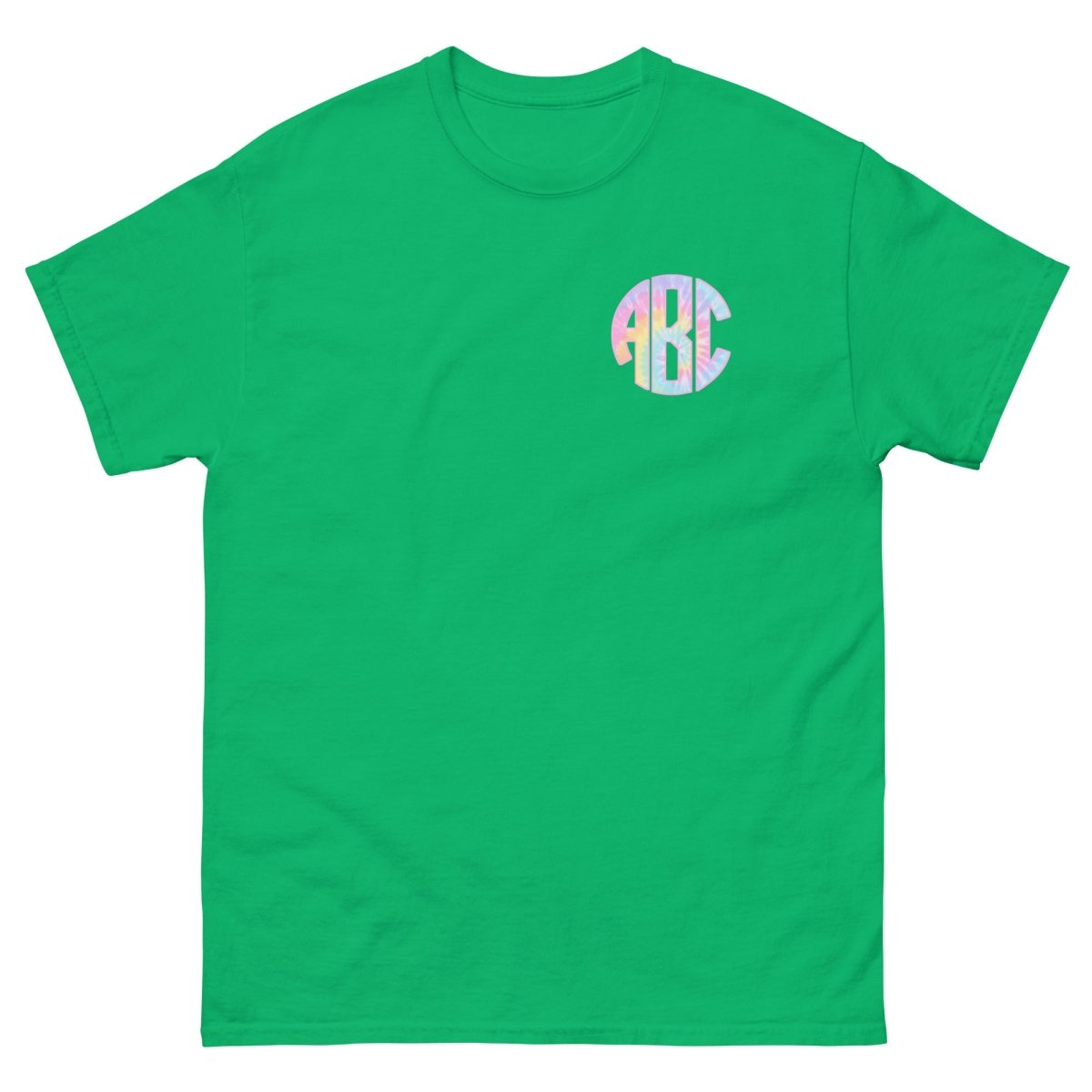 Monogrammed 'Tie Dye' Big Print Basic T-Shirt - United Monograms