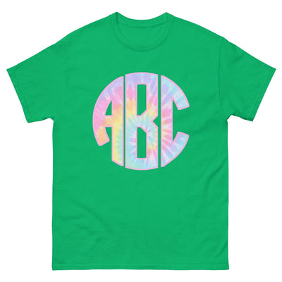 Monogrammed 'Tie Dye' Big Print Basic T-Shirt - United Monograms