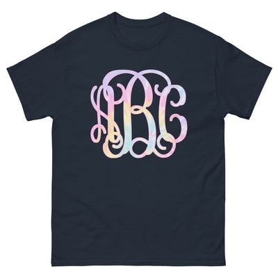 Monogrammed 'Tie Dye' Big Print Basic T-Shirt - United Monograms