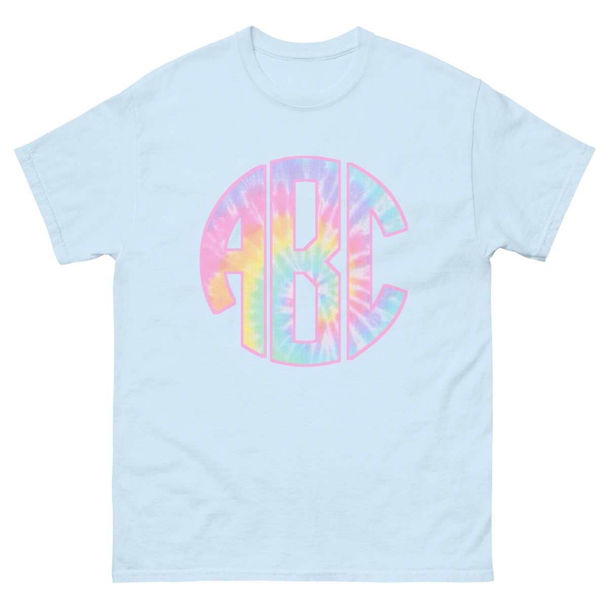 Monogrammed 'Tie Dye' Big Print Basic T-Shirt - United Monograms