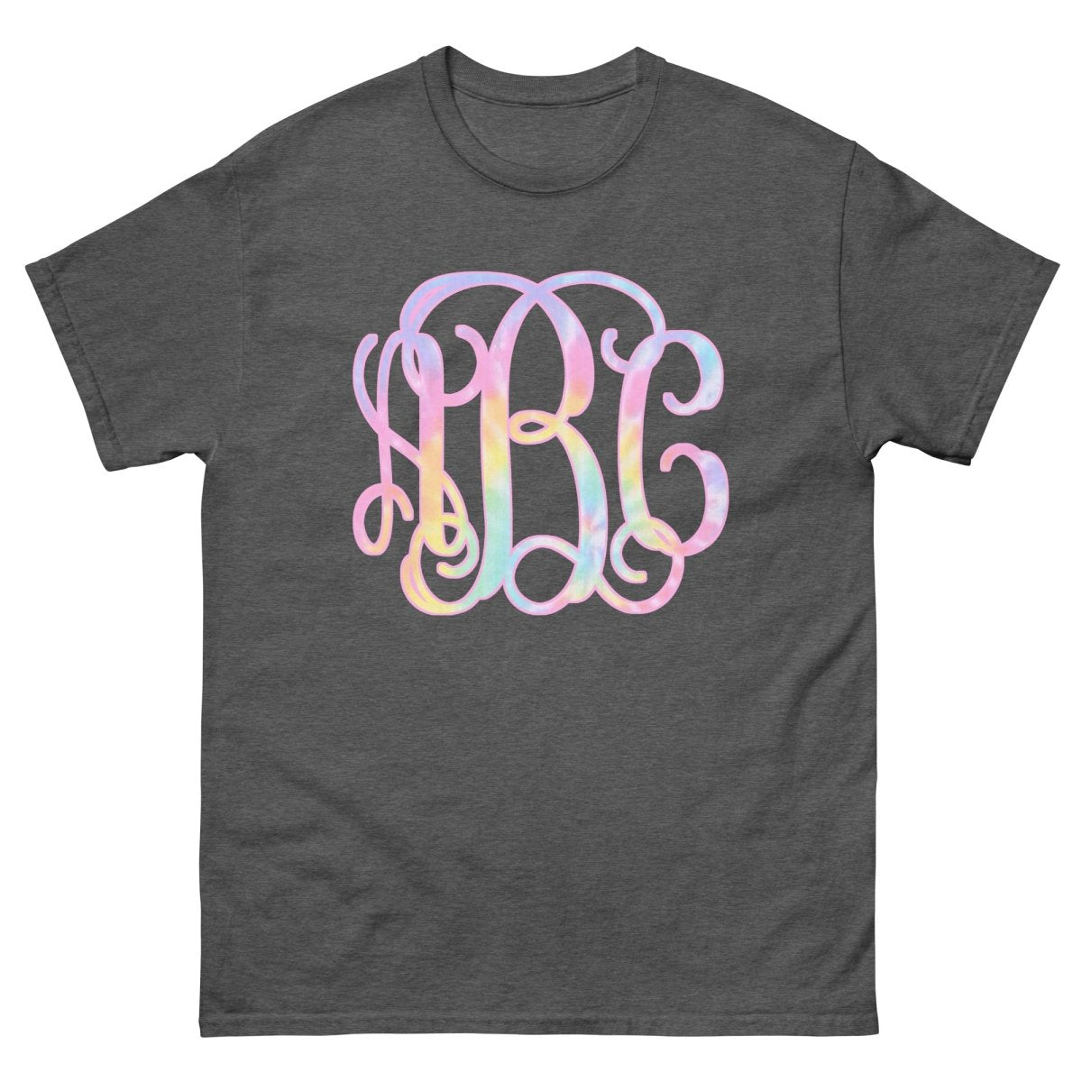 Monogrammed 'Tie Dye' Big Print Basic T-Shirt - United Monograms