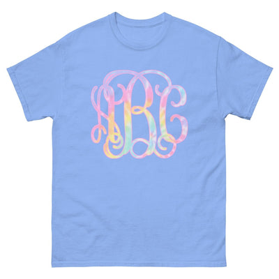 Monogrammed 'Tie Dye' Big Print Basic T-Shirt - United Monograms