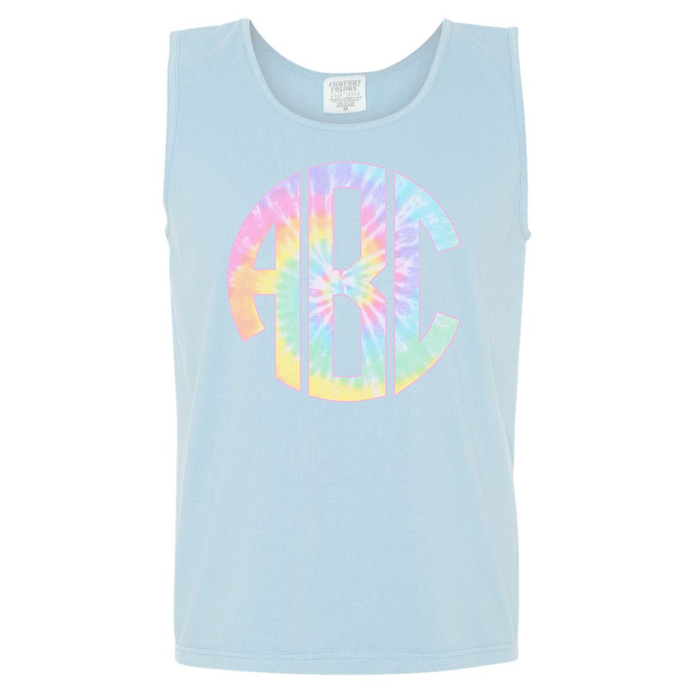 Monogrammed 'Tie Dye' Big Print Comfort Colors Tank - United Monograms