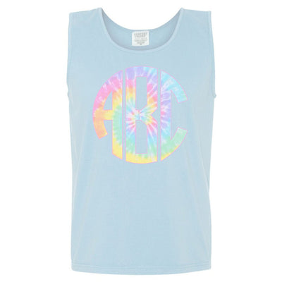 Monogrammed 'Tie Dye' Big Print Comfort Colors Tank - United Monograms