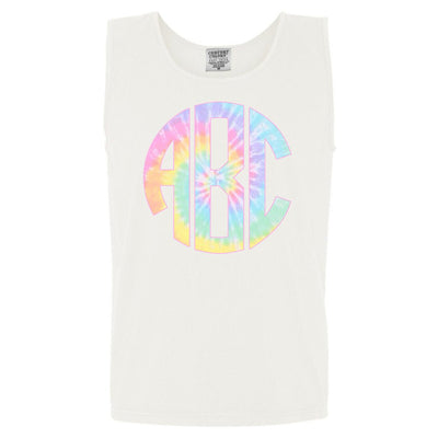 Monogrammed 'Tie Dye' Big Print Comfort Colors Tank - United Monograms