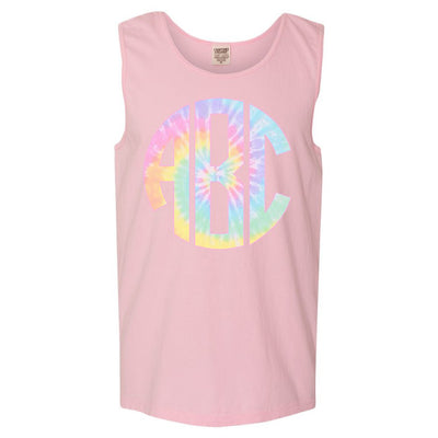 Monogrammed 'Tie Dye' Big Print Comfort Colors Tank - United Monograms