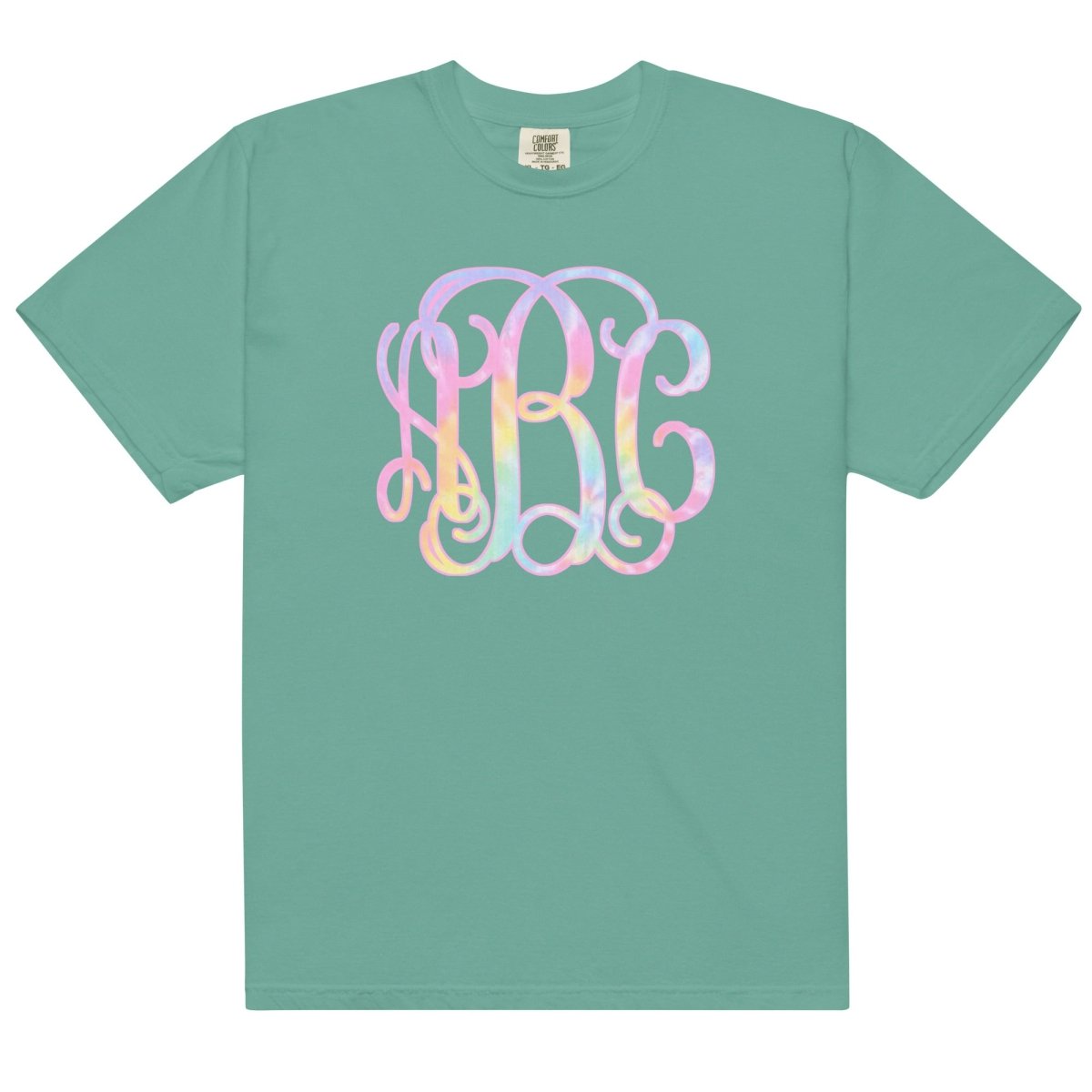 Monogrammed 'Tie Dye' Big Print T-Shirt - United Monograms