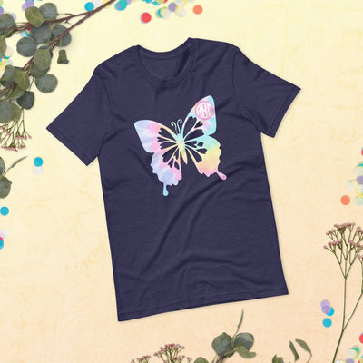 Monogrammed 'Tie Dye Butterfly' Premium T-Shirt - United Monograms